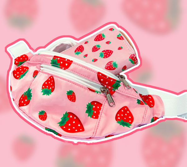 Strawberry Hearts Waist Bag