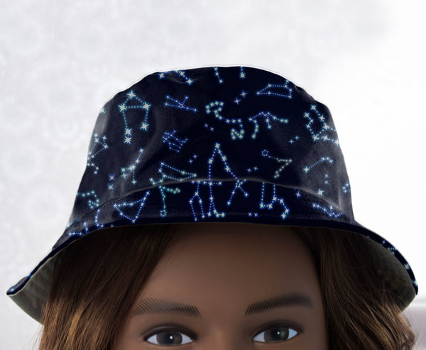 Starry Zodiacs Reversible Bucket Hat